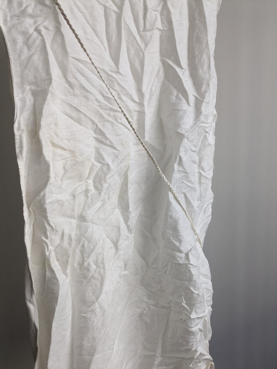 23rd & Madison White Linen Wrap Up Skirt - XS