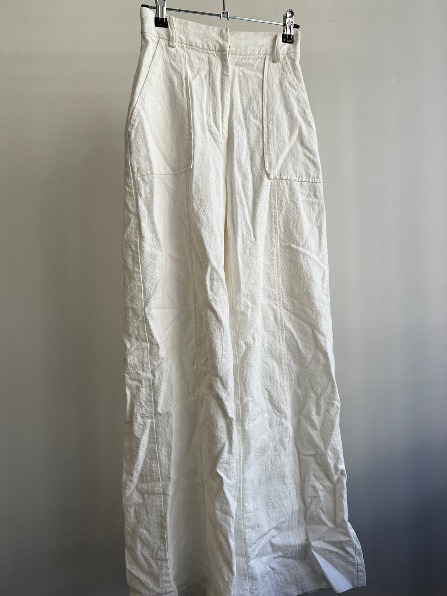 Bec + Bridge White High Waist Cargo Pants - Au 6