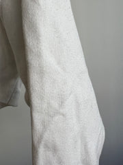 Zara White Cropped Hoodie - S