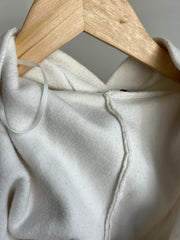 Zara White Cropped Hoodie - S