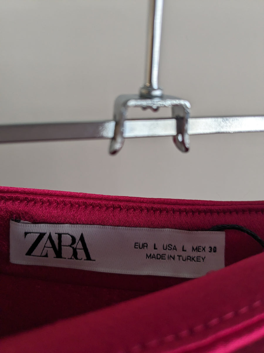 Zara Hot Pink Maxi Skirt - L