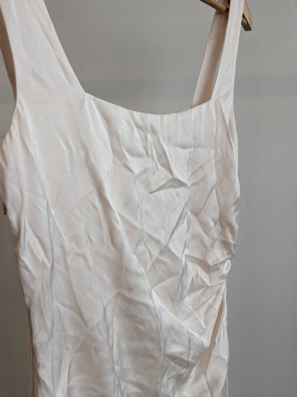 Forever New Cream Champagne Satin Maxi Dress