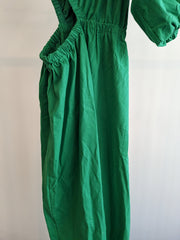 TUSSAH Green Maxi One Balloon Shoulder Dress - AU 10