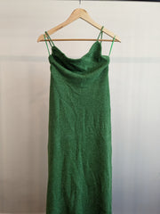 showpo Green Yurika Open Back Midi Dress - Au 10