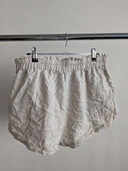 Subtitled Ivory Shorts - L