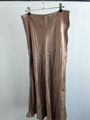 Zara Beige Satin Skirt - L