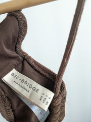 Bec & Bridge Brown Crop Top Bralette Or Swim Top - AU 6