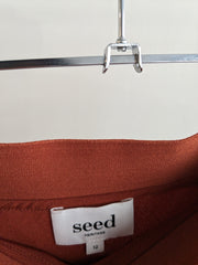 Seed Heritage Dark Orange Satin Skirt - AU 12