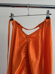 K Orange Side Slit Dress - Likely XS-S