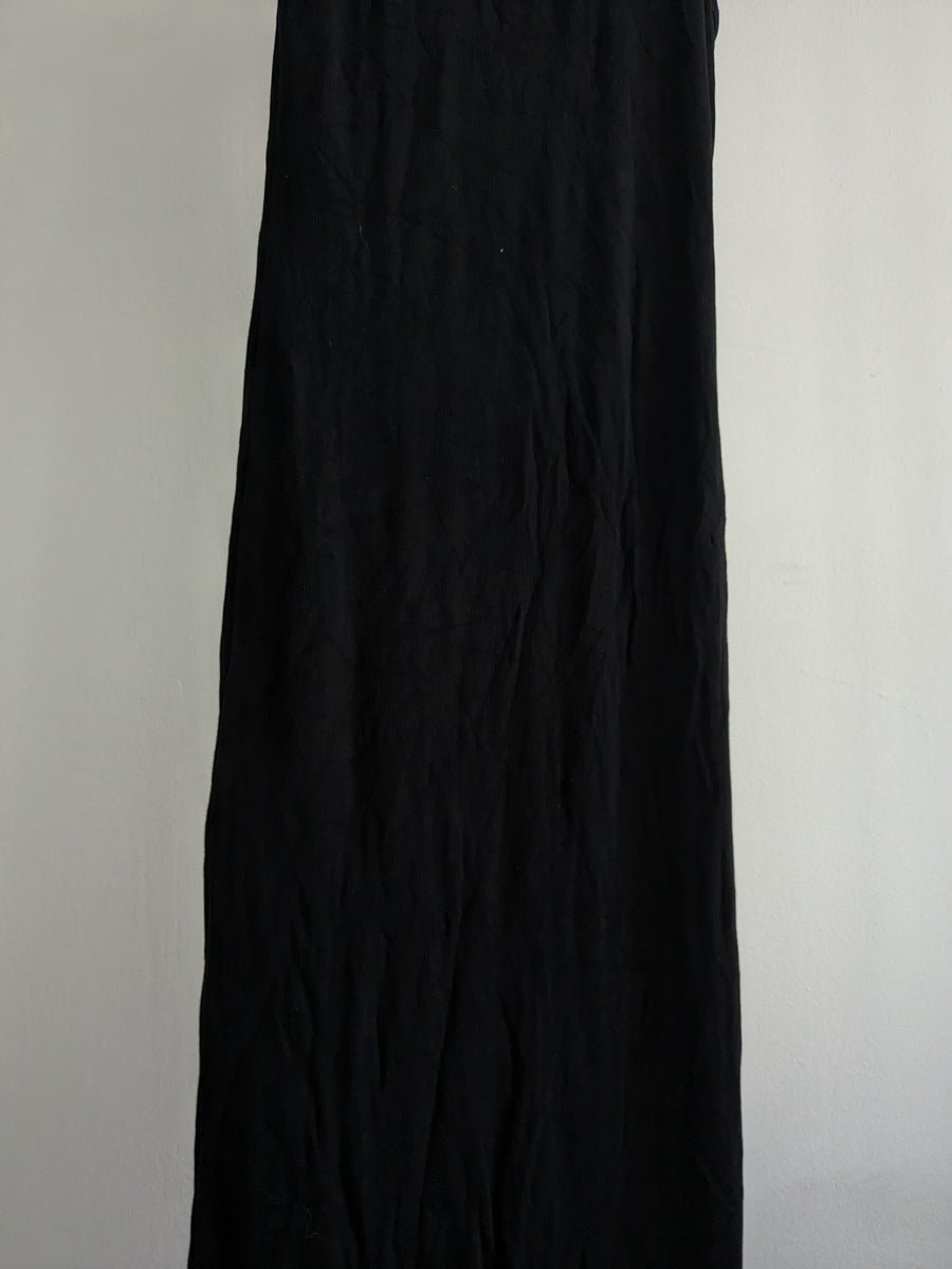 23rd & Maddison Black Ribbed Sleeveless Maxi Dress - S