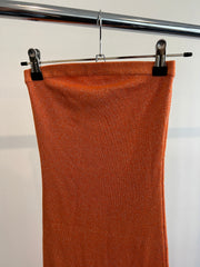 Glassons Orange Sparkling Knit Bodycon Dress - XS