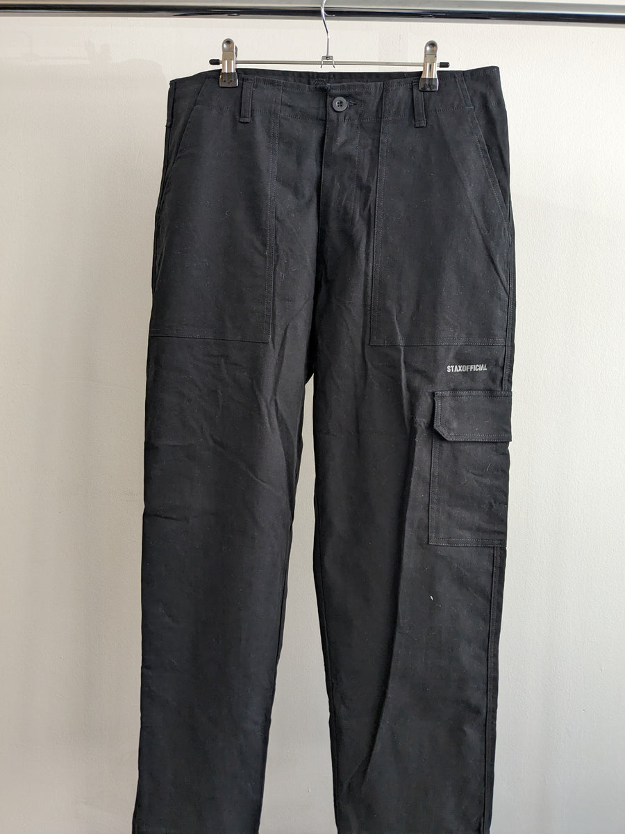 STAX Black Cargo Pants - M