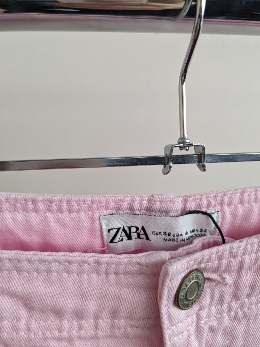 Zara Pink Cargo Jeans - EU 36