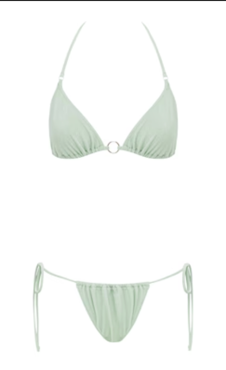 Bec & Bridge Mint Green Jaffa Ring Swim Top Bralette And Bottoms Set - AU 8 (New Collection)