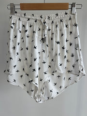 The People Vs White Black Bird Shorts - S