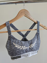 First Base Grey Sports Bra and Leggings Set - XS