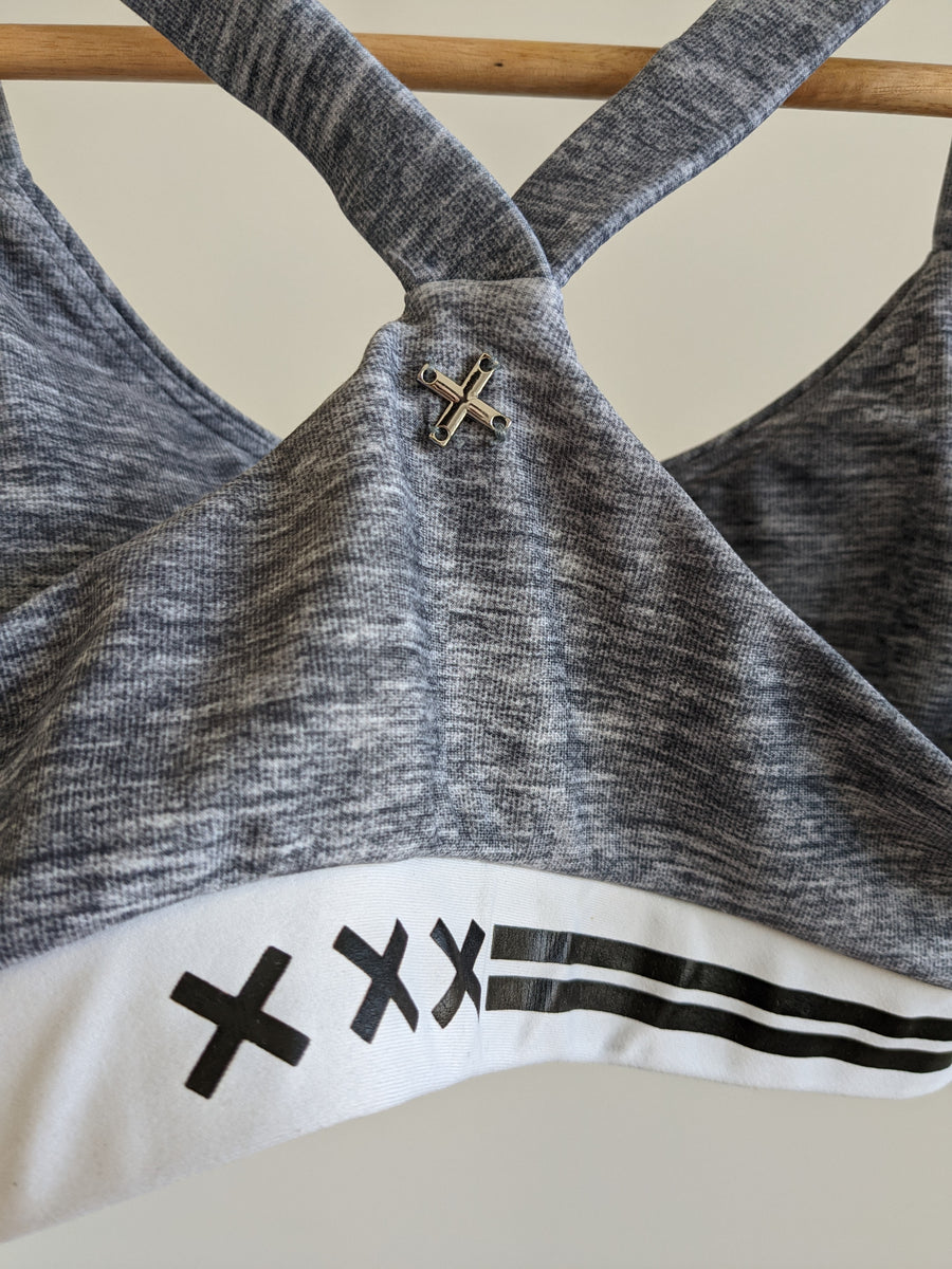 First Base Grey Sports Bra and Leggings Set - XS