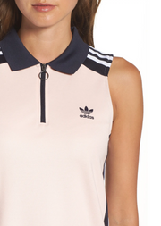 Adidas Baby Pink Blue Striped Mini Osaka Dress - Size 8