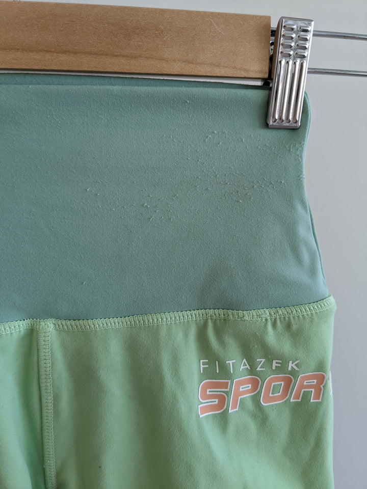 FITAZFK Light Green Legging Shorts - XS