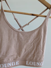 Lounge Beige Basic Bralette - XS