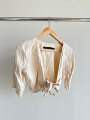 Backstage ivory wrap top - Size S