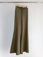 Oh Polly Bronze Stretchy Flared Leg Pants - AU 4