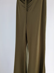 Oh Polly Bronze Stretchy Flared Leg Pants - AU 4