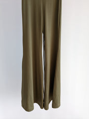 Oh Polly Bronze Stretchy Flared Leg Pants - AU 4