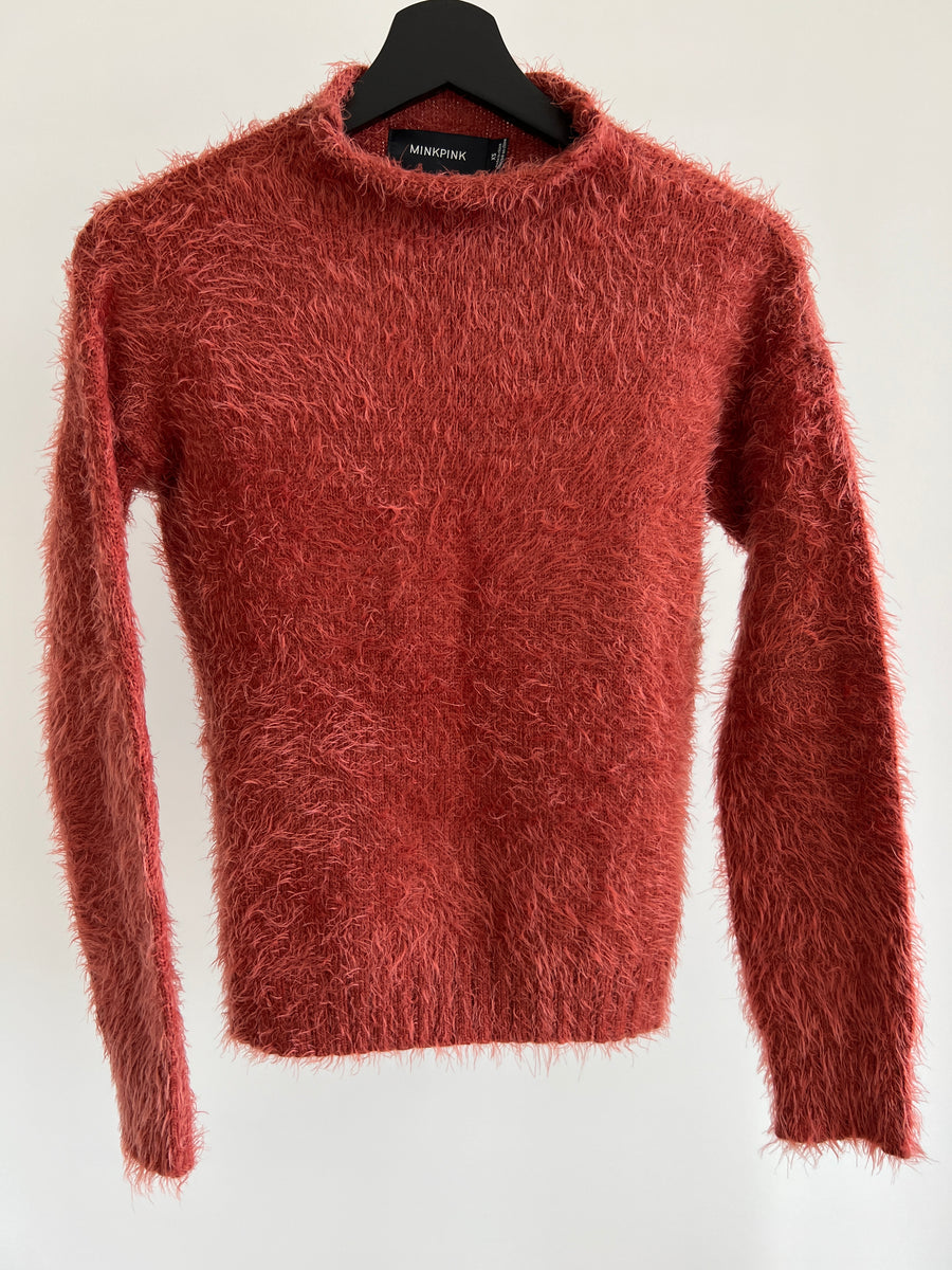 Minkpink x Revolve Blood Orange Sweater - Size XS