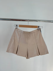 Zara Trafaluc Collection Beige Faux Leather Skirt - XS