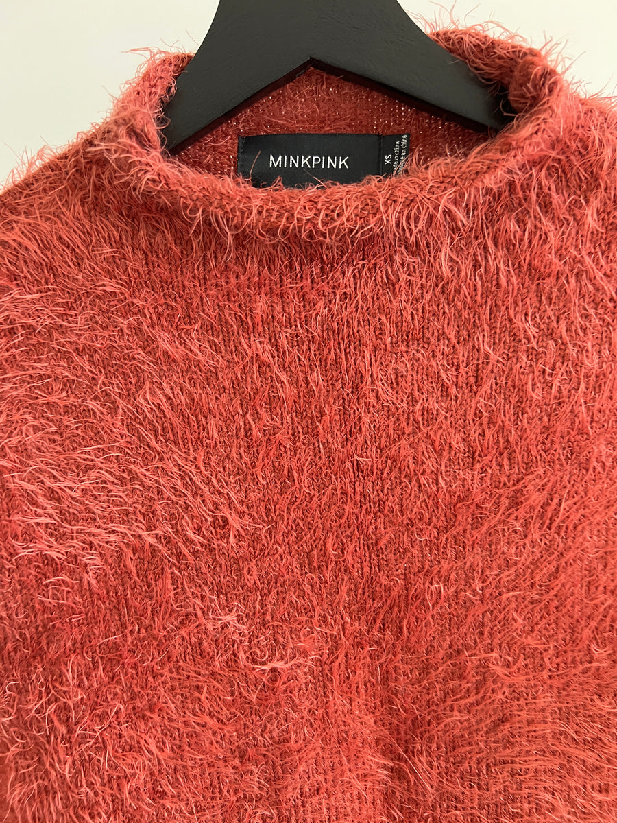 Minkpink x Revolve Blood Orange Sweater - Size XS