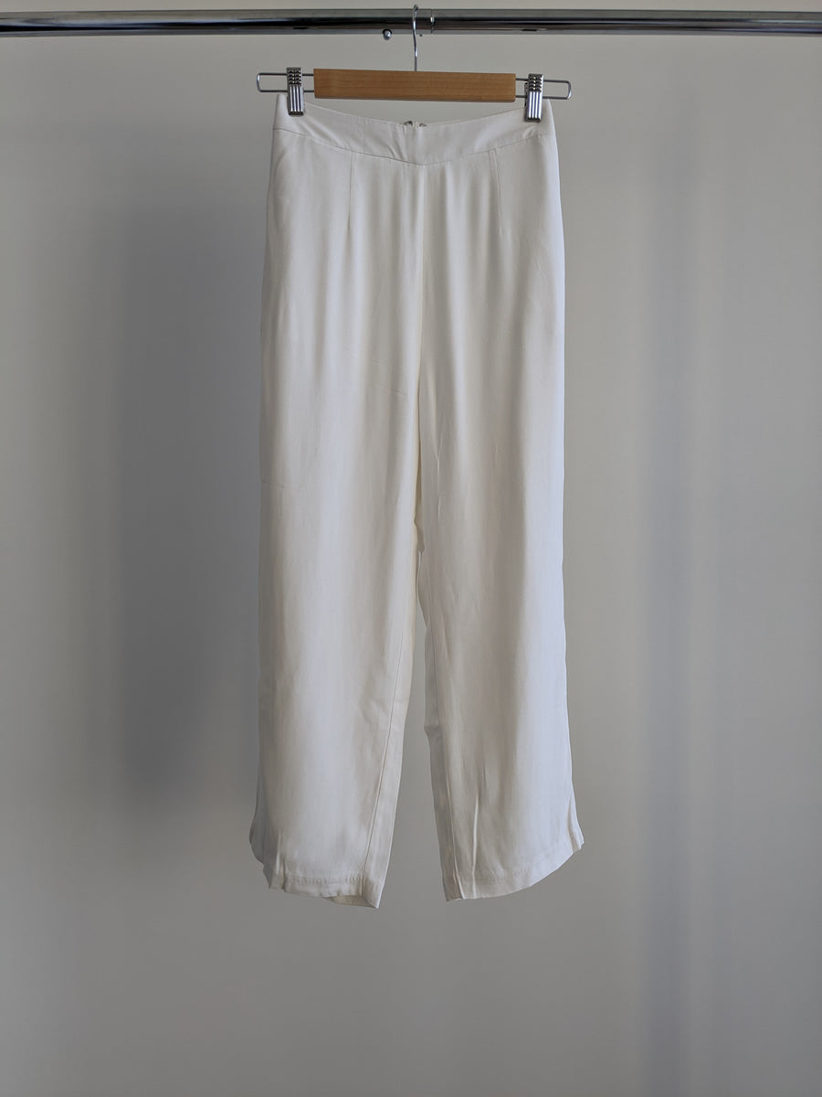 Kookai White Straight Leg Trousers - Size 34 (AU 6)