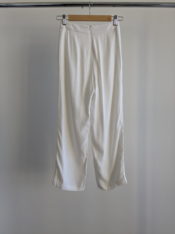 Kookai White Straight Leg Trousers - Size 34 (AU 6)