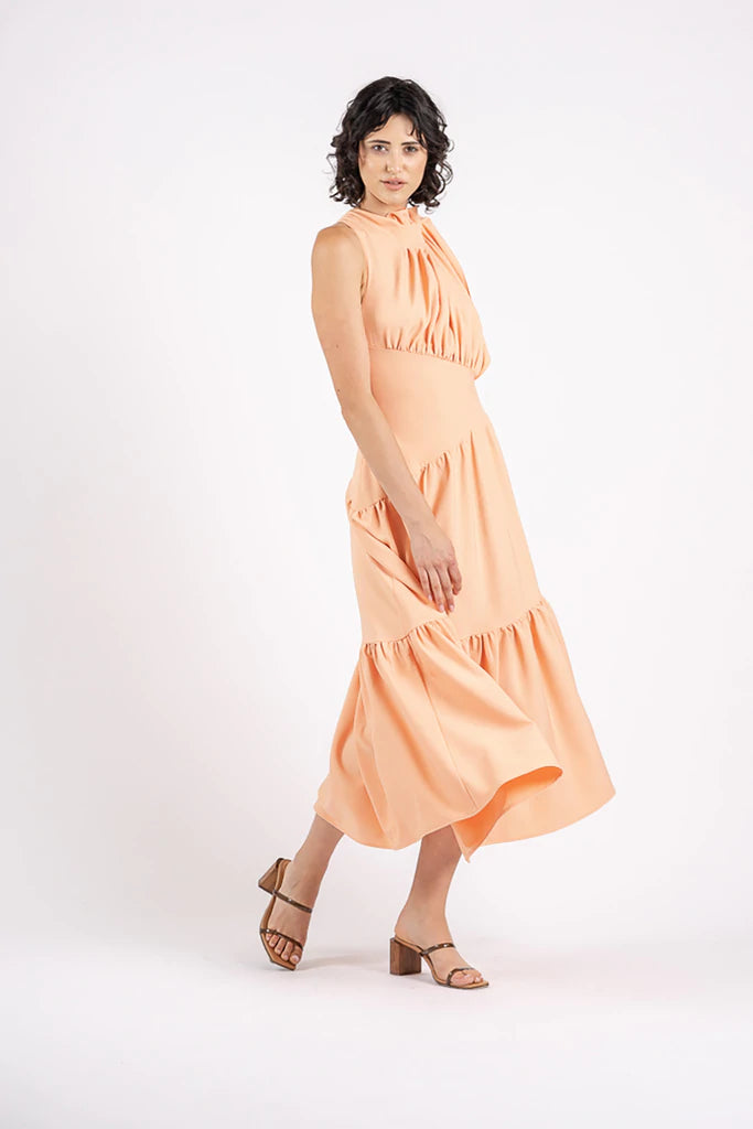 One Fell Swoop Peach Single Strap Dress - Size 8