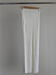 Dazie White Ribbed Maxi Skirt - S