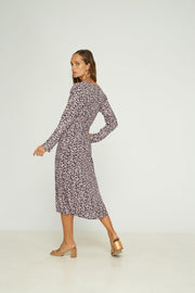 Rue Stiic Purple Floral Rincon Wrap Dress - Size S