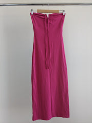 Kookai Hot Pink Stretch Sunday Halterneck Maxi Dress - Kookai 0/AU 8