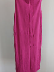 Kookai Hot Pink Stretch Sunday Halterneck Maxi Dress - Kookai 0/AU 8