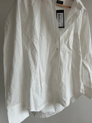 Forcast White Dallas 100% Cotton Oversized Blouse - AU 10