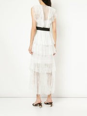 Manning Cartell long white lace dress - AU 6