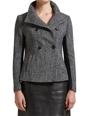 SABA Grey Plaid Tweed 50% Wool Blazer (AU 6)