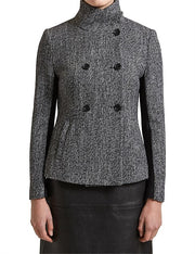 SABA Grey Plaid Tweed 50% Wool Blazer (AU 6)