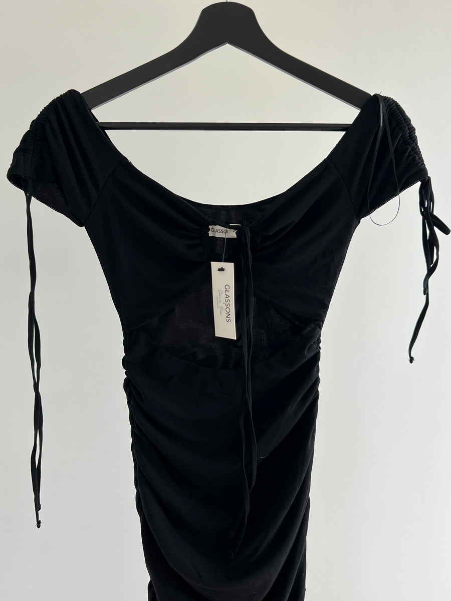 Glassons Black Bodycon Maxi Dress - XS