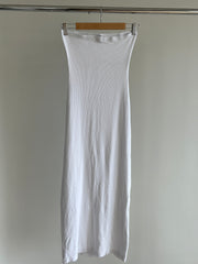 Kookai White Ribbed Bodyfit Maxi Dress - Kookai 0/AU 8