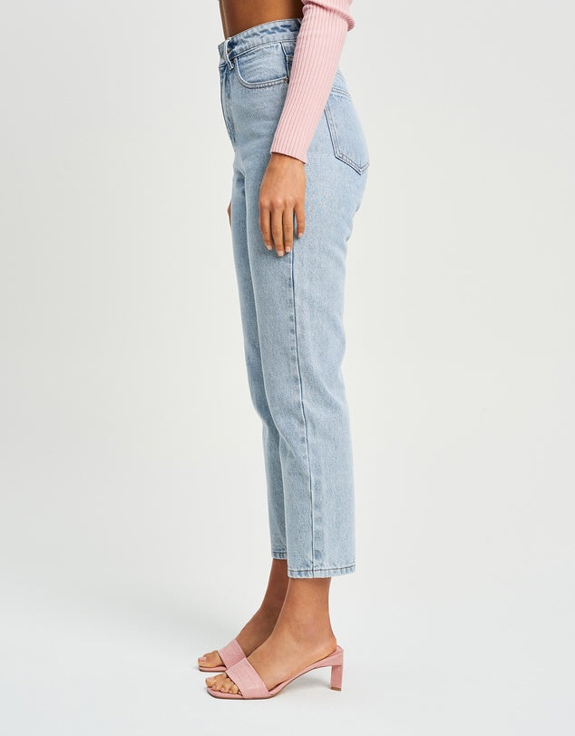 SAVEL Light Blue Wash Mia Mum Jeans - AU 6