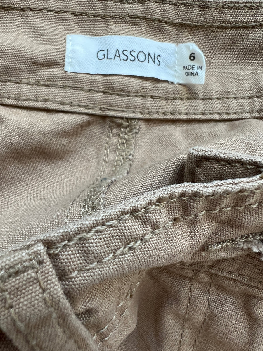 Glassons Brown Straight Leg Trousers - AU 6