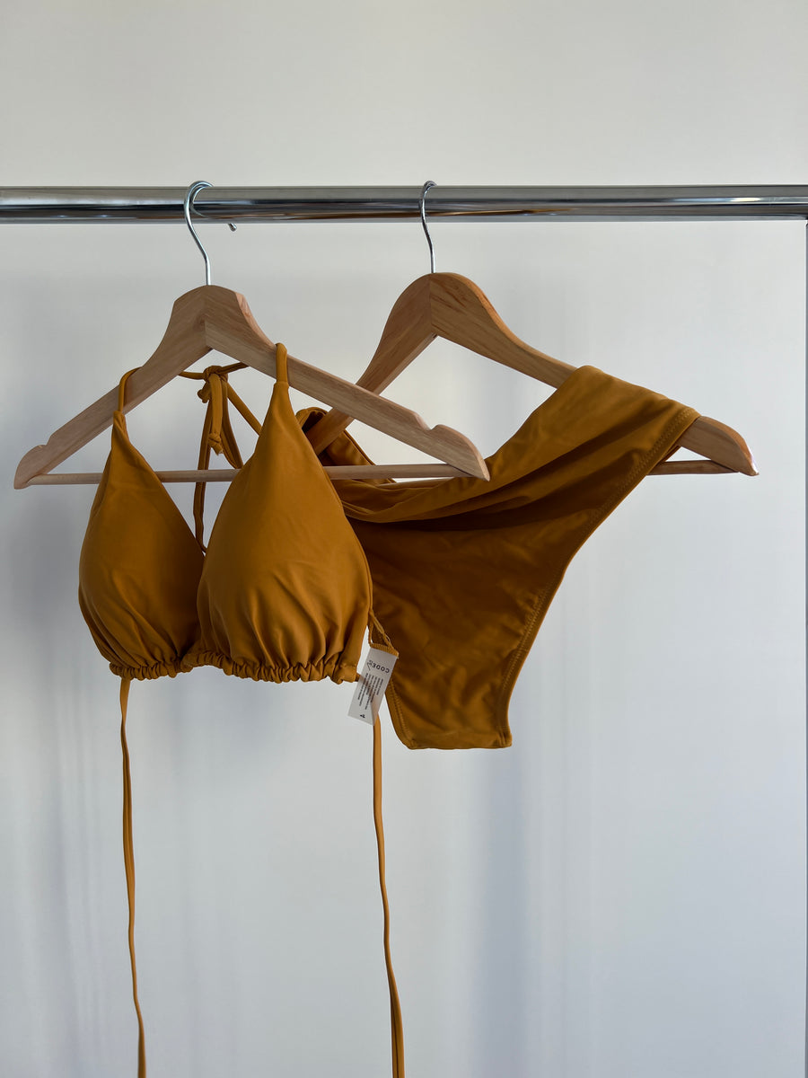 Code B Mustard Bikini and Bottoms Swimsuit Set - 4