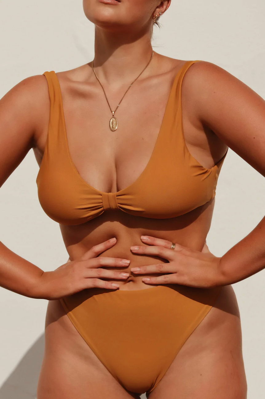 Code B Mustard Bikini and Bottoms Swimsuit Set - 4