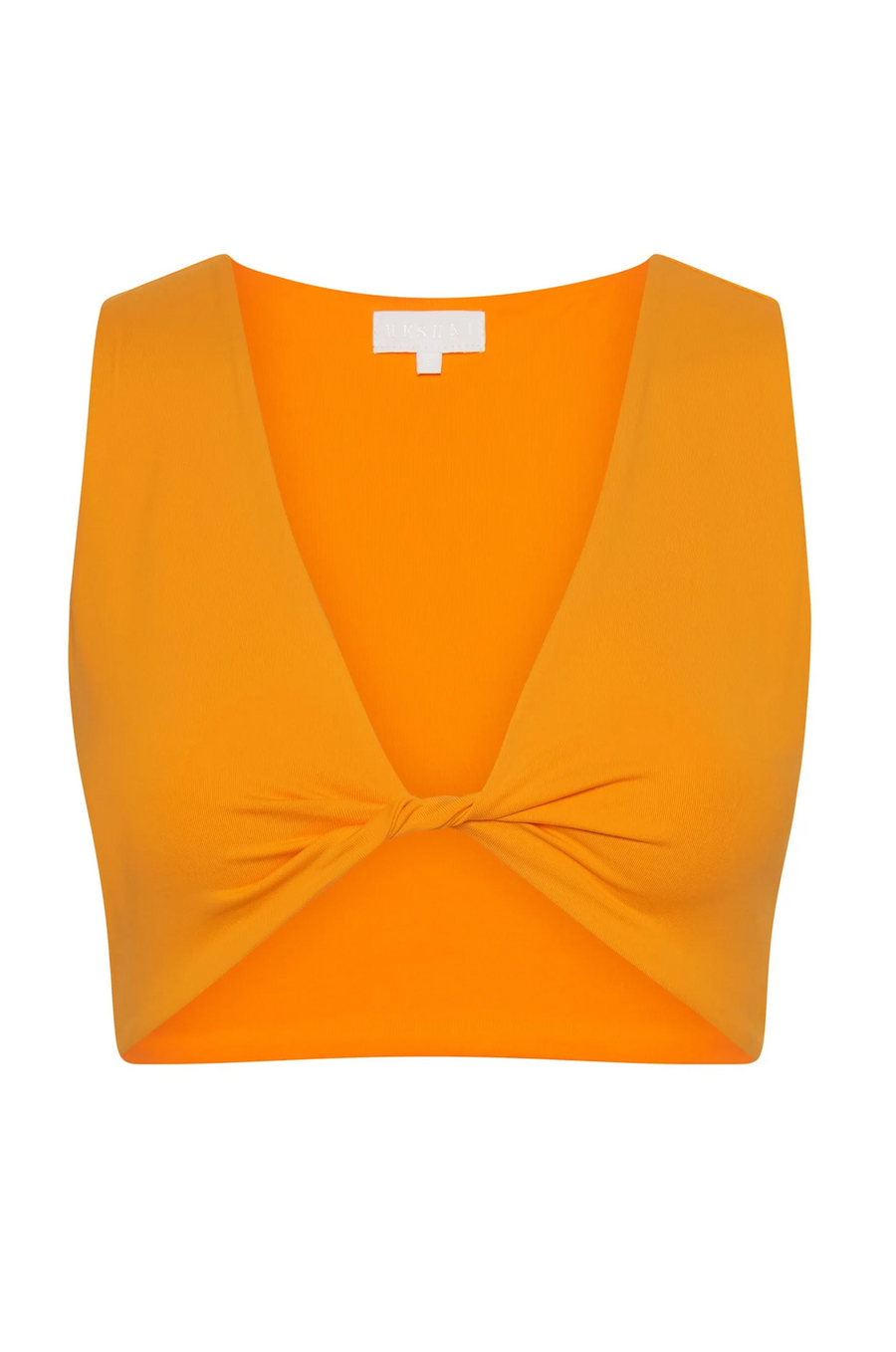 Meshki Orange Angela Twist Front Crop Top - L