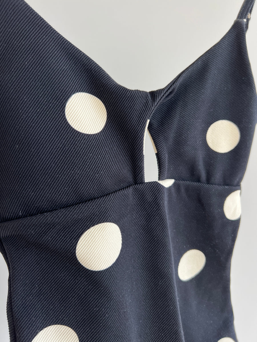 Zulu & Zephyr Black with White Spot Bodysuit - AU 8